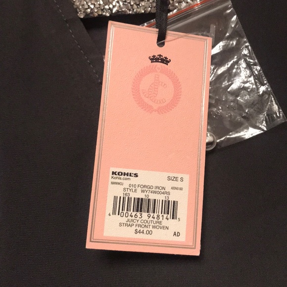 NWT Juicy Couture strap front woven blouse - Picture 4 of 6